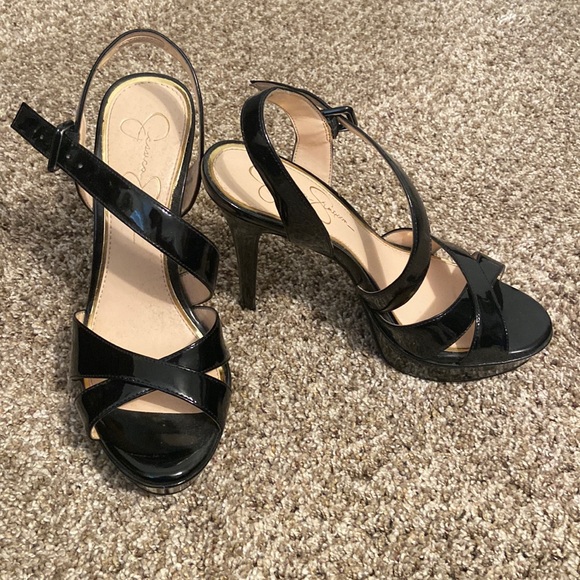 Jessica Simpson size 7.5 black heels - Picture 1 of 2